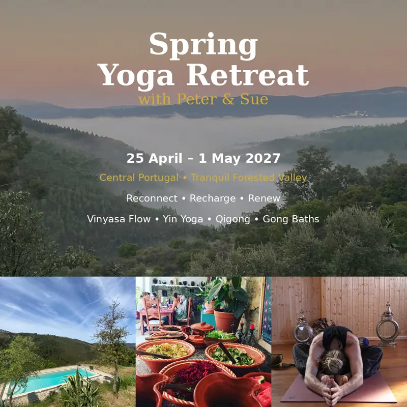 Spring Yoga Retreat Portugal Europe 2027 Spring Yoga Retreat Portugal Europe 2027 - picture of the pool a yin posture and food
